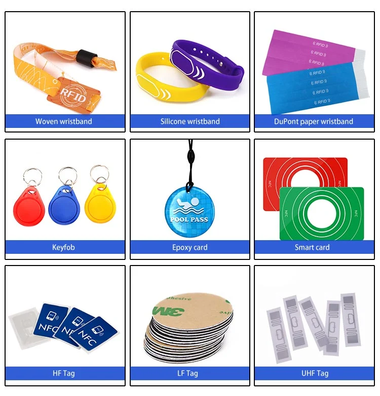 13.56MHz Hf Ultralight EV1 RFID NFC PVC Wristband for Resort Guest Identification