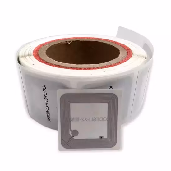 中国メーカー HF 13.56 MHz RFID タグ ISO15693 Icode Slix2 ホワイト ホワイト自己粘着 RFID ステッカー ペット用 85*50 ミリメートル 50*50 ミリメートル